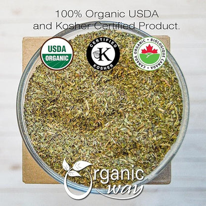 Organic Way Stevia Leaf Cut & Sifted (Stevia Rebaudiana) - Kosher & USDA Certified | Non-GMO & Gluten Free | Tested for Heavy Metal and Purity | Natural Sweetener | 100% Raw from India (1/2LBS / 8Oz)