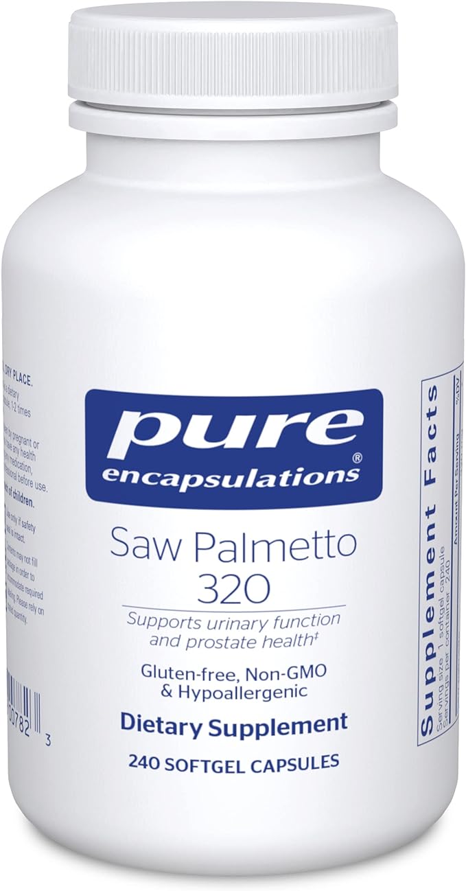 Pure Encapsulations Saw Palmetto 320 - Fatty Acids & Other Essential Nutrients to Support Metabolism & Urinary Function - with Saw Palmetto Extract - 240 Softgel Capsules