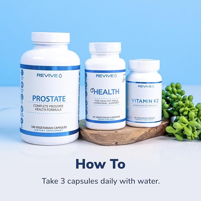 Revive MD Prostate Supplements for Men - Maintain Healthy Prostate-Specific Antigen (PSA) Levels, Estrogen Levels & Urinary Flow - Saw Palmetto & Beta Sitosterol for Prostate Health Support