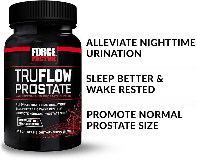 Force Factor TruFlow Prostate Health Support Supplement for Men Softgels 60 Count (Pack of 1) 60 Count