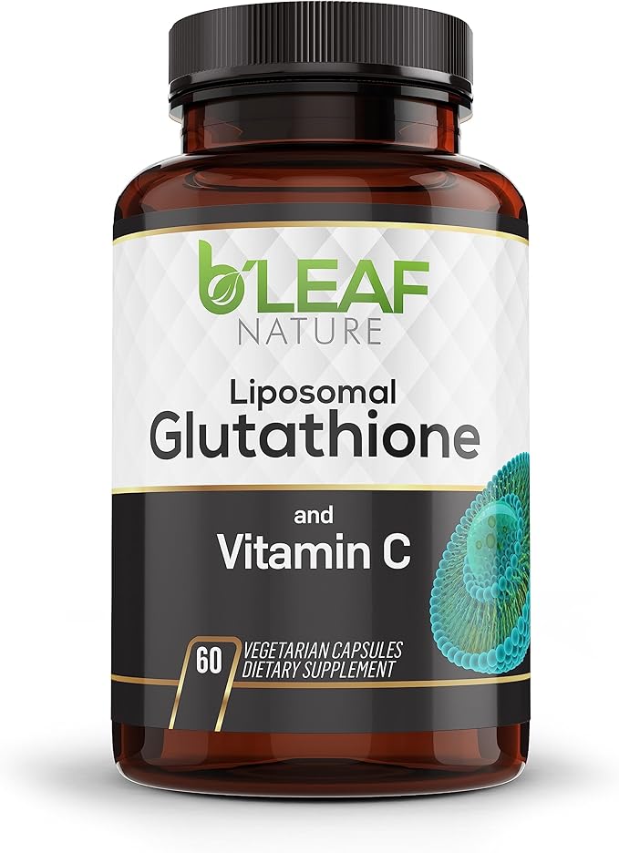 B'LEAF NATURE Pure Fusion of Liposomal Glutathione & Vitamin C Capsules - Better Absorption, Age-Defying Antioxidant for Immune Boost & Radiant Skin Health - Natural & Organic - 60 Count