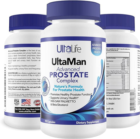 Advanced Saw Palmetto Prostate Supplement For Men w/ Beta Sitosterol + #1 Rated Best Health Formula to Reduce Urge For Frequent Urination, DHT Blocker, Improve Sleep, Performance- 90 Capsules