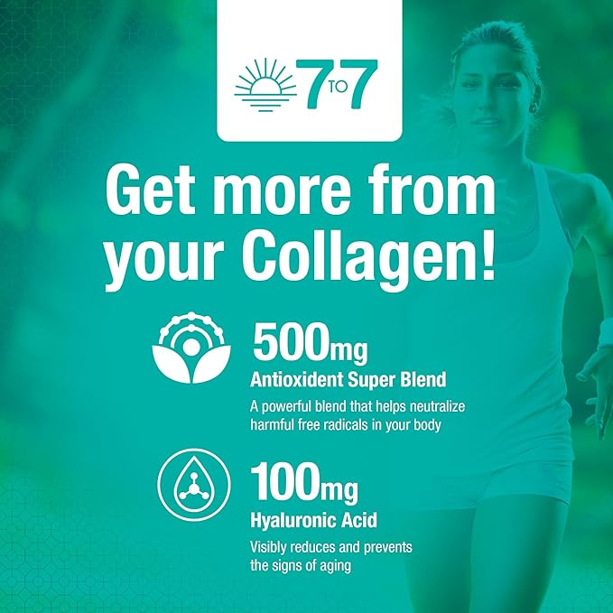 Premium Collagen Peptide Powder - 5-Type Hydrolyzed Blend for Skin, Hair, Nails with Hyaluronic Acid, Antioxidants, CoQ10, Resveratrol - Organic, Grass-Fed, Gluten-Free - Radiant Skin Formula