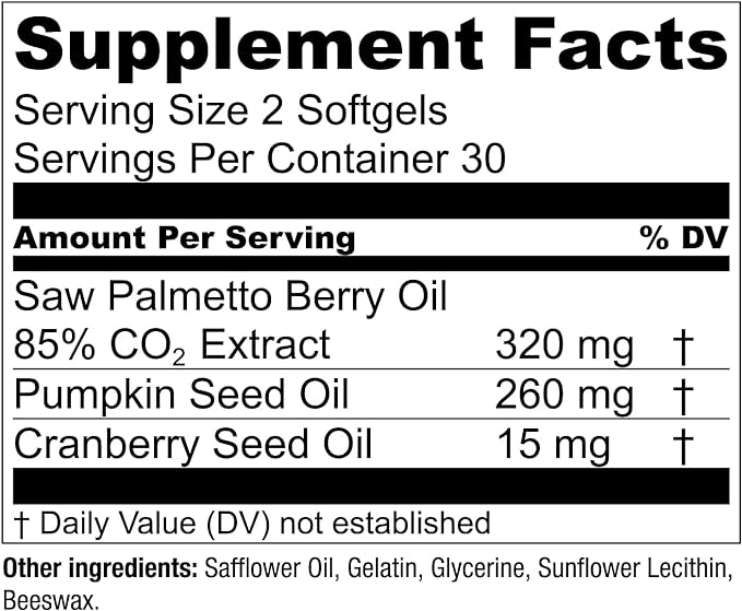 Essential Elements Saw Palmetto Plus - Prostate Health Supplement for Men with Pumpkin and Cranberry Seed Oil | Supports Bladder and Urinary Health 120 Softgels