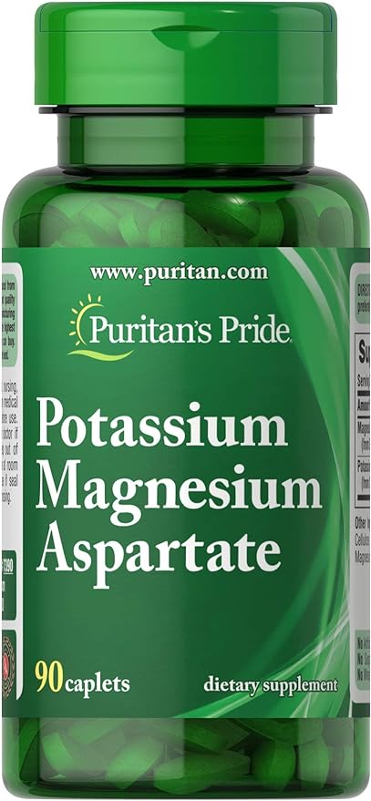 Puritan's Pride Potassium Magnesium Aspartate-90 Caplets