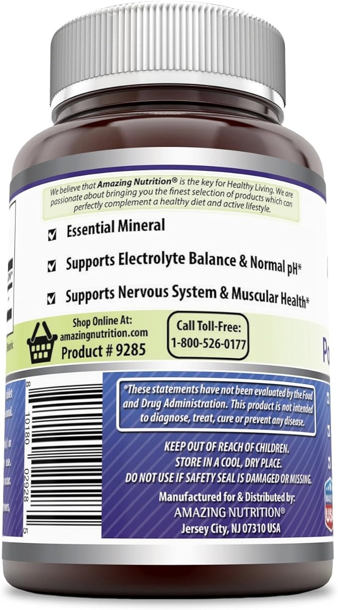 Amazing Formulas Potassium Gluconate Supplement | 99 Mg Per Serving | 250 Tablets | Non-GMO | Gluten-Free | Made in USA