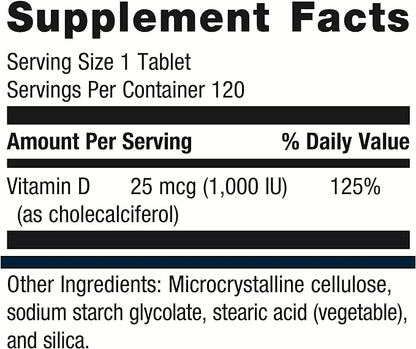 Metagenics D3 1000 - Vitamin D Supplement - Bone Density & Immune Support* - Tooth Integrity* - Non-GMO & Gluten Free - 120 Tablets