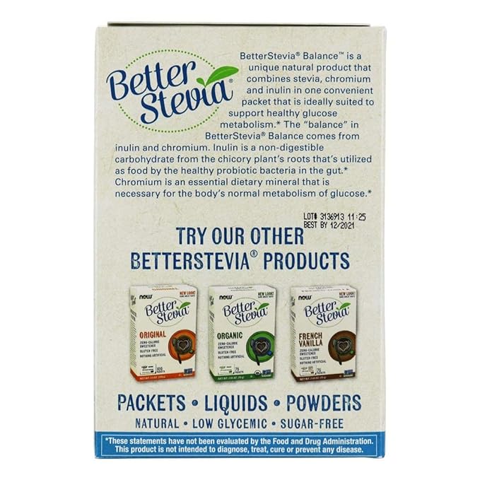 NOW Foods Stevia Balance,100 Packets (Pack of 3)