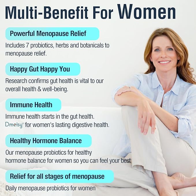 120 Billion CFU Probiotic - Menopause Support Probiotics for Women, Natural Menopause Probiotic Supplement for Hot Flashes Night Sweats Mood Swings Hormone Balance Gut & Immune Health- 120 Caps