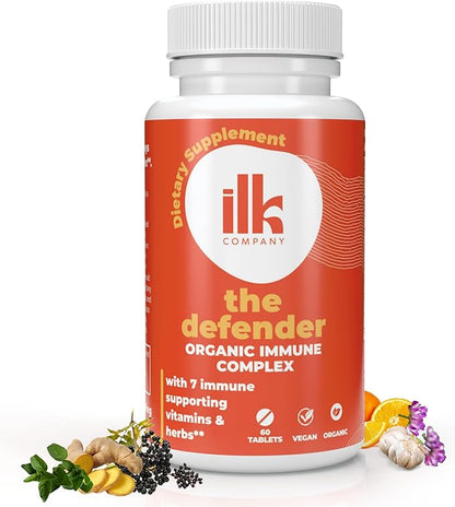 Organic Immunity Support Supplement - Contains Elderberry, Astragalus, Ginger, Moringa & Garlic - Made in The USA