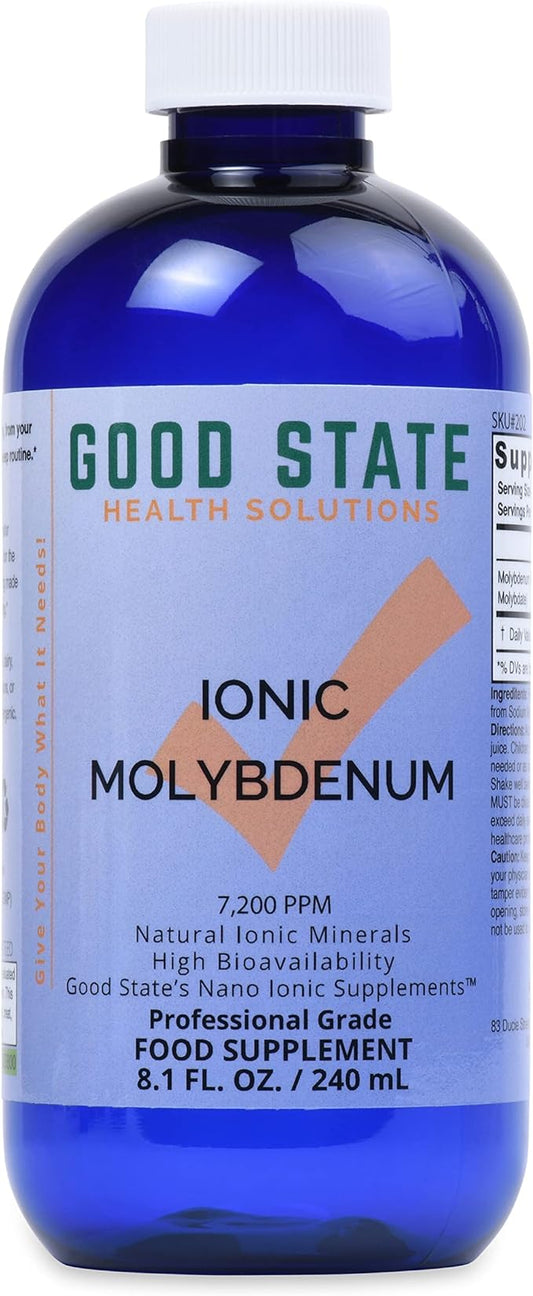 Good State Liquid Ionic Molybdenum (96 servings at 2 mg elemental, plus 2 mg fulvic acid - 8 fl oz)