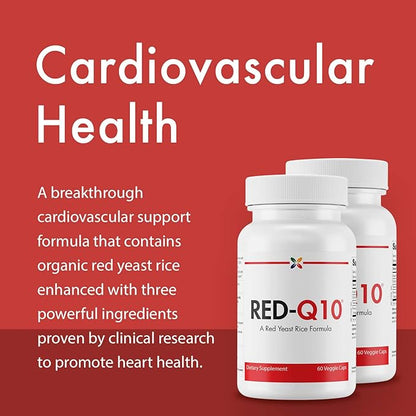 Stop Aging Now - RED-Q10 Organic Red Yeast Rice with CoQ10 - Red Yeast Rice Formula - 60 Veggie Caps