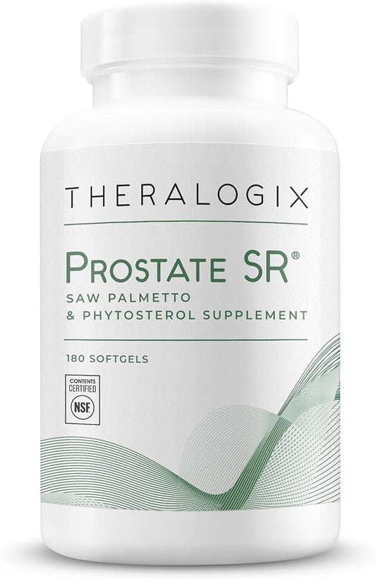 Theralogix Prostate SR Saw Palmetto & Beta-Sitosterol Supplement - Supports Healthy Urinary Tract Function in Men* - 90-Day Supply - NSF Certified - 180 Softgels