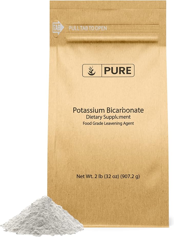 Pure Original Ingredients Potassium Bicarbonate (2 lb) Natural, Food Safe, Electrolyte, Leavening