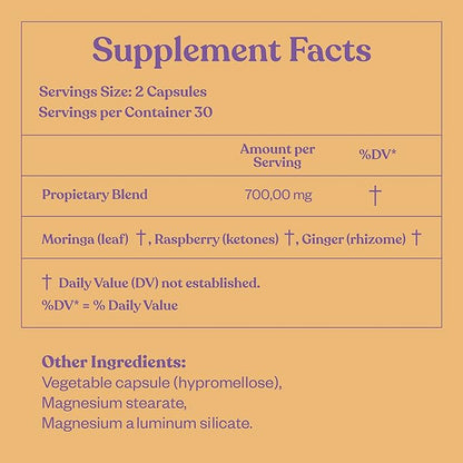 Lactation Supplement. Helps Increase Breast Milk Production. Made with with Moringa Leaf, Raspberry Leaf and Ginger, Lasts 10 Days.