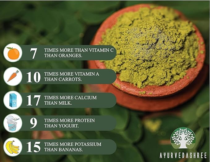 Moringa Leaf Powder 100 Gm I Moringa Olifera Powder I Lab Tested for Purity I Non GMO I GMP Certified I Vegan