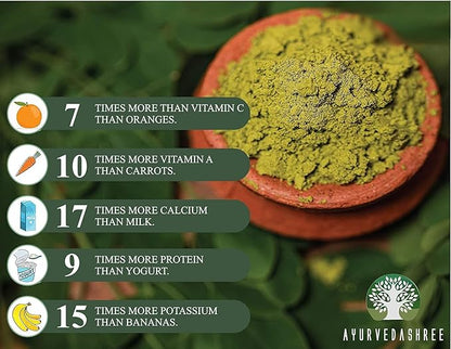 Moringa Leaf Powder 100 Gm I Moringa Olifera Powder I Lab Tested for Purity I Non GMO I GMP Certified I Vegan