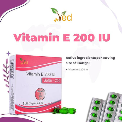 VED Vitamin-E 200 IU SOFTGEL Capsule (15X2)