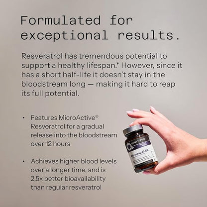 Quality of Life - Powerful Anti Aging - All Natural Formula Resveratrol SR - 30 Vegicaps