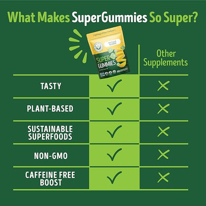 Kuli Kuli Super Energy Gummies - Energy Supplements with Moringa, Caffeine-Free Natural Energy Booster - 60 Non-GMO, Gluten-Free Moringa Gummies