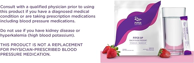 Blood Pressure Potassium Supplement Powder 700 mg: Electrolyte Powder Potassium Drink Mix with Potassium Citrate and Magnesium Citrate (Vegan, Non-GMO): 30 Stick Packs