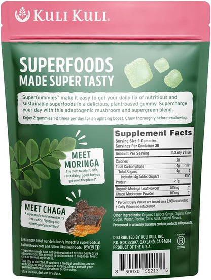 Kuli Kuli Super Energy Gummies - Energy Supplements with Moringa, Caffeine-Free Natural Energy Booster - 60 Non-GMO, Gluten-Free Moringa Gummies - Variety Pack