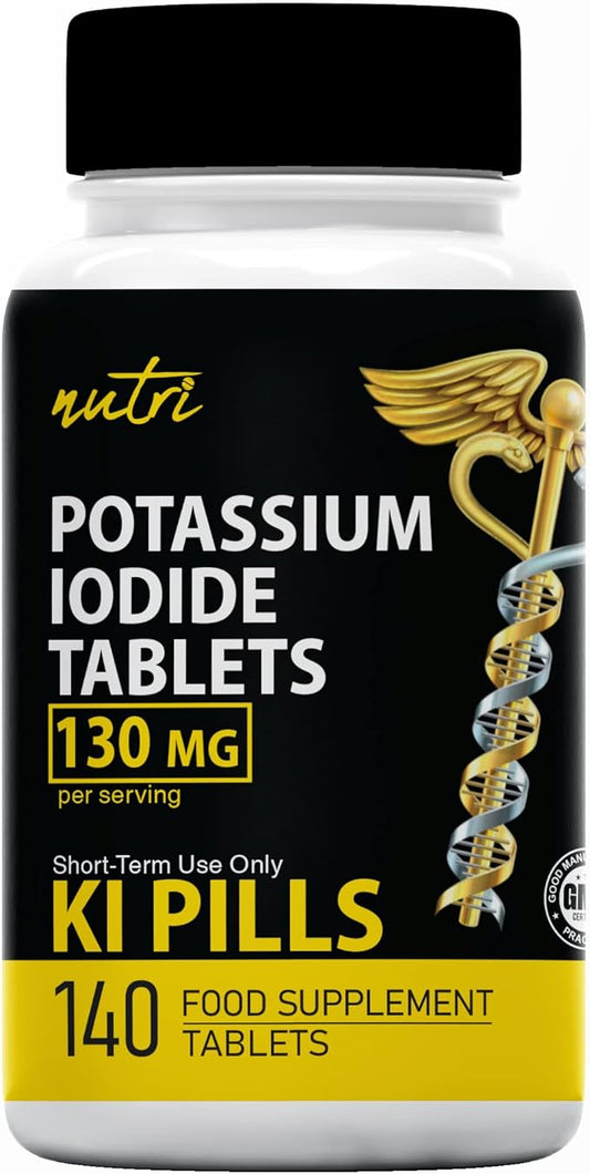 Potassium Iodide Tablets 130 mg (140 Tablets) EXP 10/2032 - Potassium Iodine Tablets Ki Pills - Potassium Iodine Pills YODO Naciente