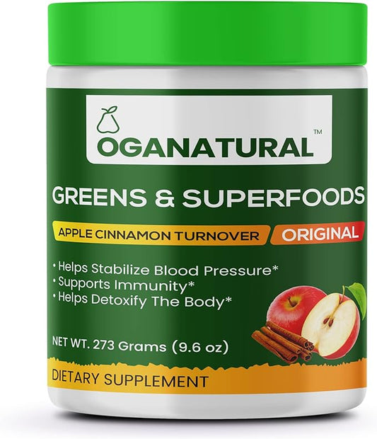 Greens & Superfoods: Super Greens Powder Smoothie Mix for Boost Energy with Organic Spirulina, Chlorella for Gut Health, Beet Root Powder, Digestive Enzymes & Probiotics, 30+ Servings