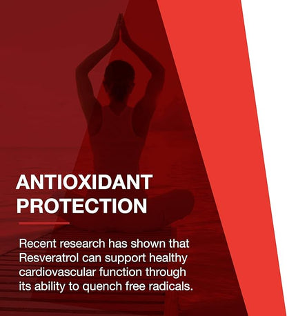 Protocol Resveratrol 200mg - Red Vine Extract and Japanese Knotweed - Heart Health - 60 Veg Caps