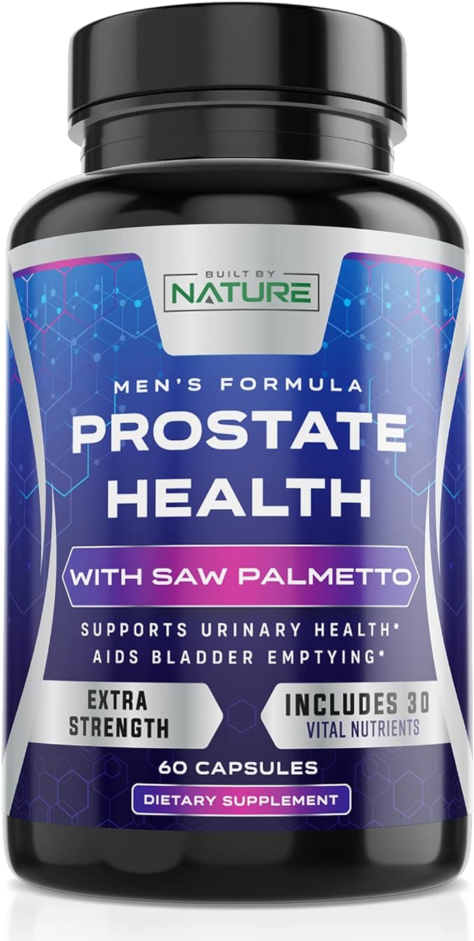 Saw Palmetto for Men - Prostate Health Supplement Extract, Non-GMO, Gluten-Free, Supports Prostate & Urinary Health, Aids Bladder Emptying, Helps Reduce Inflammation & Balding, 60 Capsules