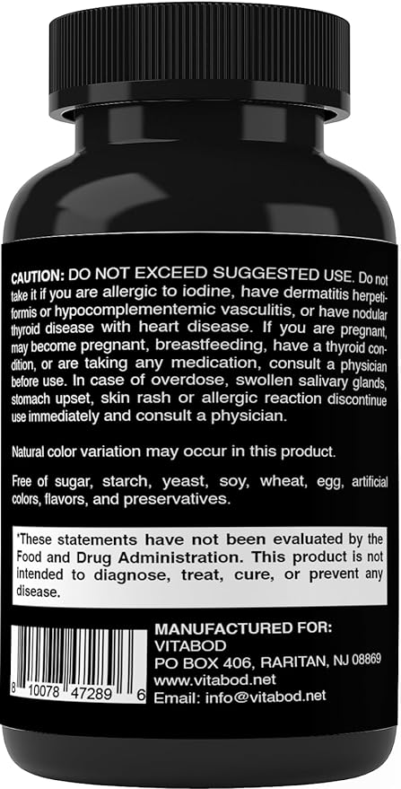 Potassium Iodide Dietary Supplement 130 mg per Serving - 150 Tablets (2 Bottles)