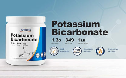 Nutricost Potassium Bicarbonate Powder 1 LB - Gluten Free, Non-GMO