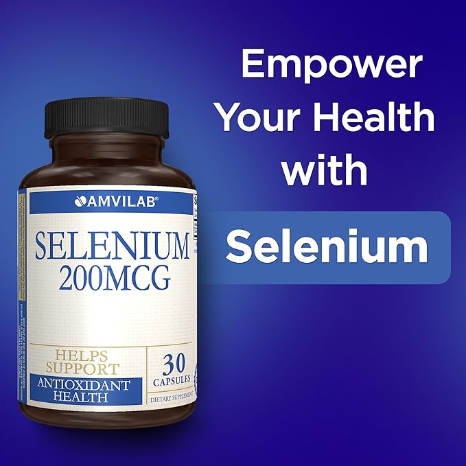 Selenium 200, Selenium 200mcg | Healthy Immune, Thyroid Function, Antioxidant Support | High Absorption Formula | Vegan & Non-GMO | 30ct