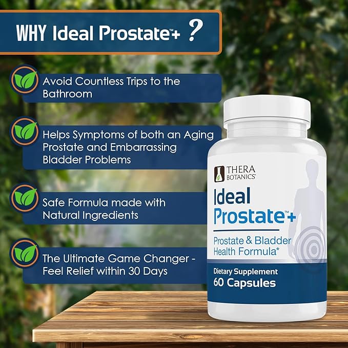 Advanced Men's Prostate Support by Ideal Prostate Plus with Saw Palmetto, Lycopene and More for Natural Prostate Relief