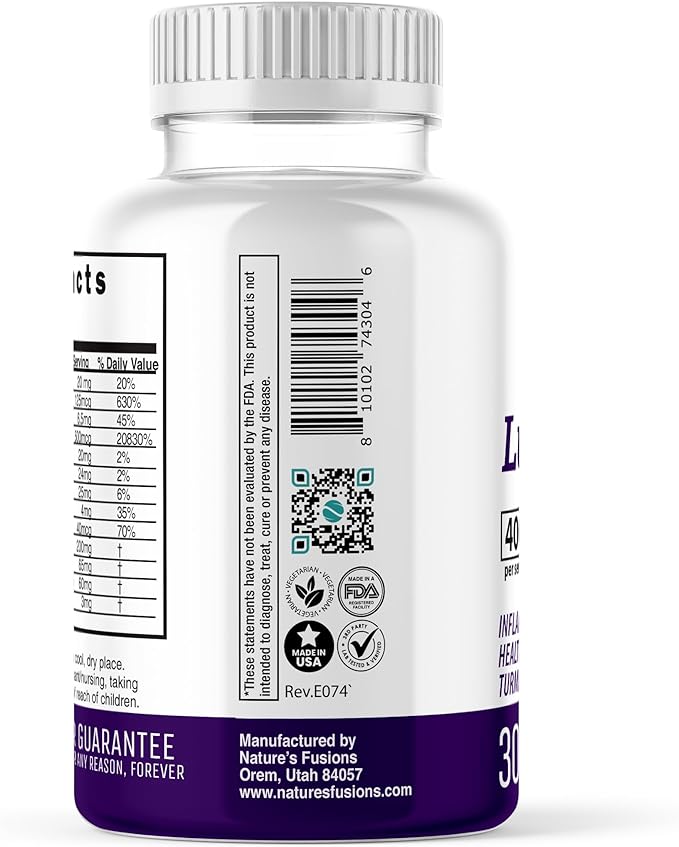 LupuEase Lupus Relief Products Multivitamin Lupus Supplements - Vitamin C, D3, E, B12, Turmeric Curcumin Extract (std. 95% curcuminoids) - Omega 3 Fatty Acids - 30 Day Supply - 400mg