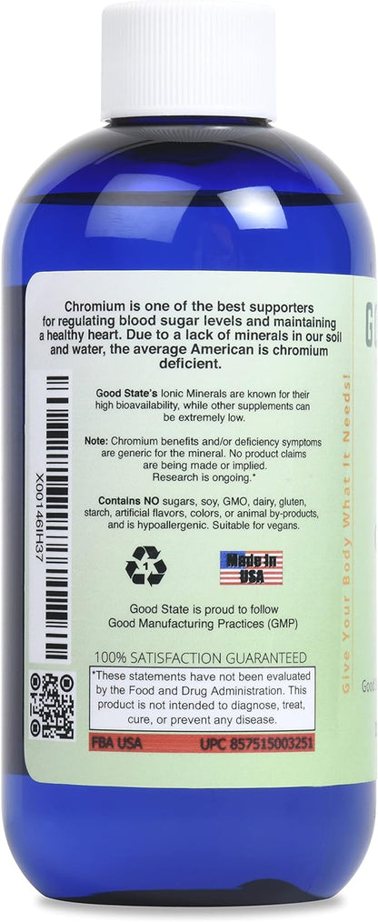 Good State Liquid Ionic Chromium (96 servings at 600 mcg - 8 fl oz)