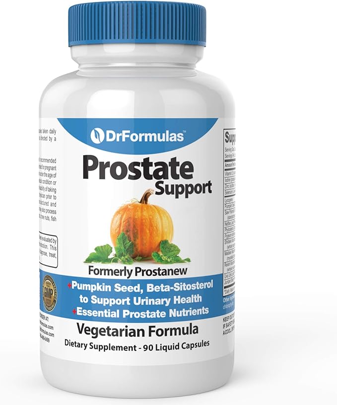 DrFormulas Super Prostate Supplement | Best Prostate Support with Saw Palmetto Extract, Beta Sitosterol, Pumpkin Seed Oil Now, 90 Vegetarian Capsules