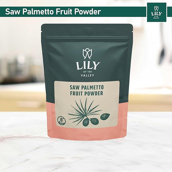 LILY OF THE VALLEY Saw Palmetto Fruit Powder - Serenoa Repens - Great for Cooking and Smoothies - Vegan & Gluten-Free - Packed in Resealable Pouch (4oz, 113g)