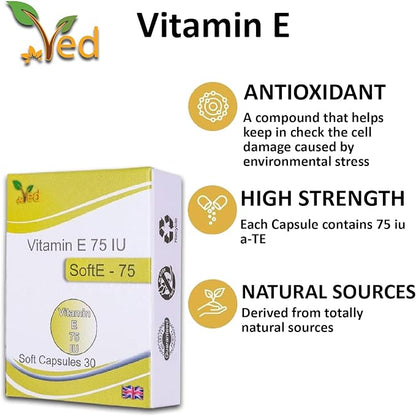 VED Vitamin-E 75IU SOFTGEL Capsule (15X2)