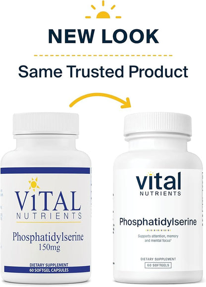 Vital Nutrients - Phosphatidylserine - Cognitive Support - 150 mg - 60 Softgels per Bottle