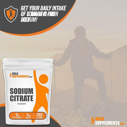 BulkSupplements.com Sodium Citrate Powder - Powder for Cooking - Food Thickener - Sodium Citrate for Cooking (1 Kilogram - 2.2 lbs)