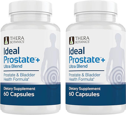 Advanced Men's Prostate Support by Ideal Prostate Plus Ultra with Reishi Mushroom, Saw Palmetto, Lycopene and More for Natural Prostate Relief - 2 Bottles