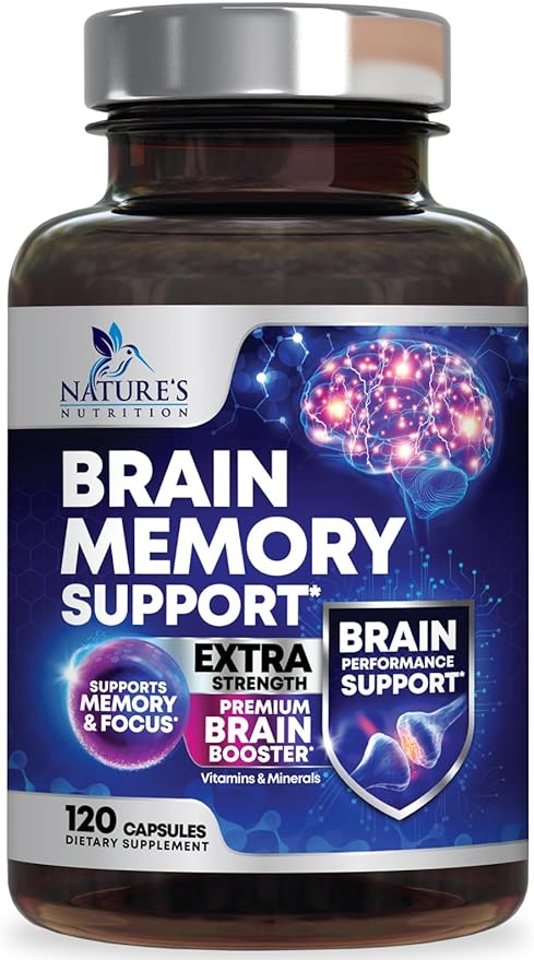 Nootropic Brain Supplements for Memory and Focus - 40 Nootropics & Vitamins to Support Clarity & Concentration, Brain Health Memory Pills with Phosphatidylserine Bacopa Huperzine & DMAE - 120 Capsules