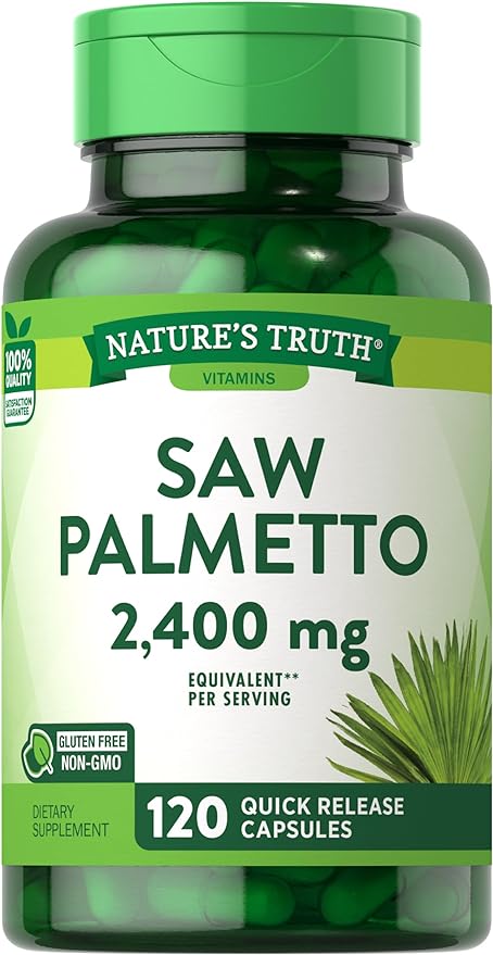 Saw Palmetto Extract | 2400mg | 120 Capsules | Gluten Free Supplement | by Nature's Truth