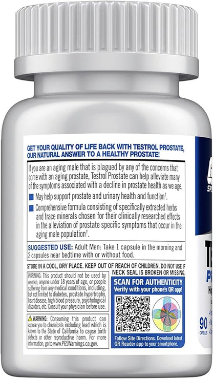 GAT SPORT Testrol Prostate, Supports Normal Bladder, Urinary Tract Function, Zinc, Buckwheat Bee Bollen, Nettle, Saw Palmetto, 90 Capsules