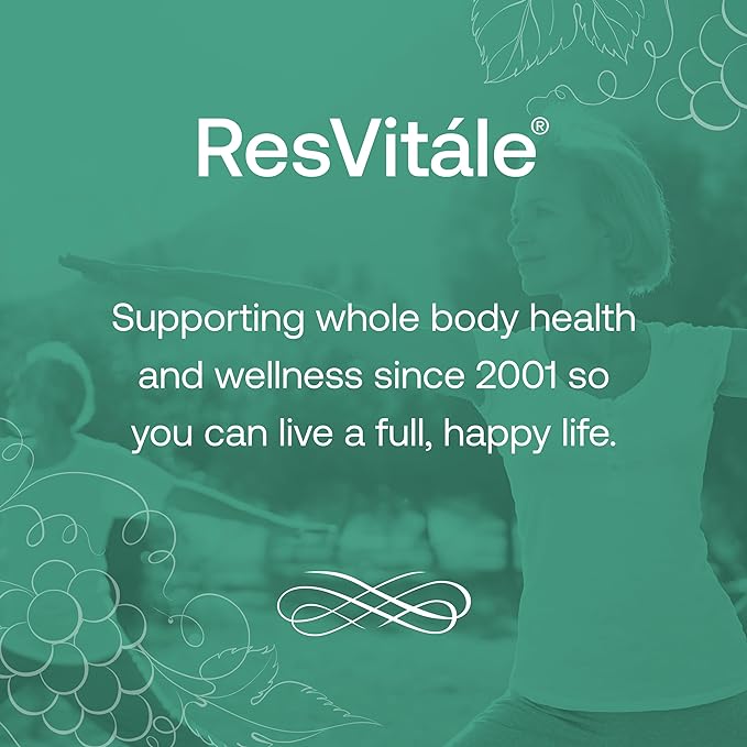 ResVitále Resveratrol 500 mg - Resveratrol Supplement for Men and Women - 30 Veggie Capsules