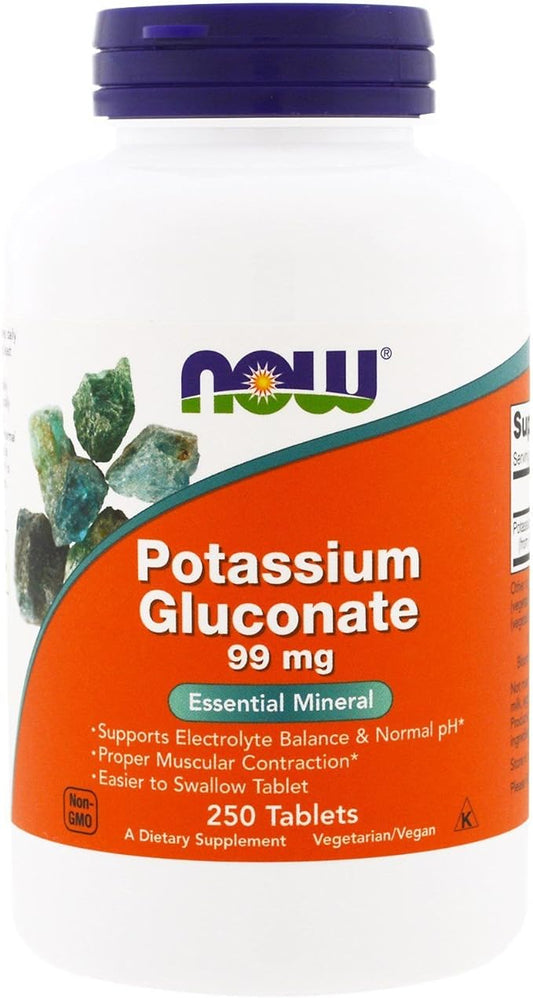 Now Foods Potassium Gluconate 99 Milligrams - 250 Tablets