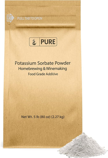 Pure Original Ingredients Potassium Sorbate (5 lb) Homebrewing & Winemaking, Food Grade Additive & Preservative