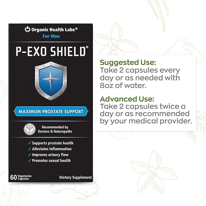 P-ExoShield Complete Prostate Support with Saw Palmetto, 60 Veggie Capsules - Organic Health Labs