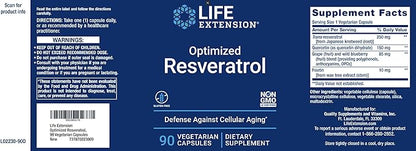 Life Extension Optimized Resveratrol, 90 Vegetarian Capsules